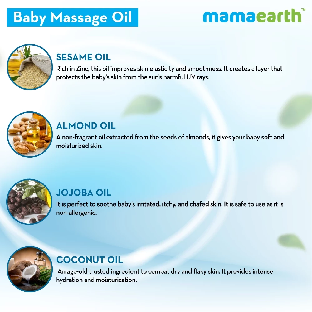 Soothing Massage Oil for Babies with Sesame, Almond and Jojoba Oil, 200 ml-4.webp